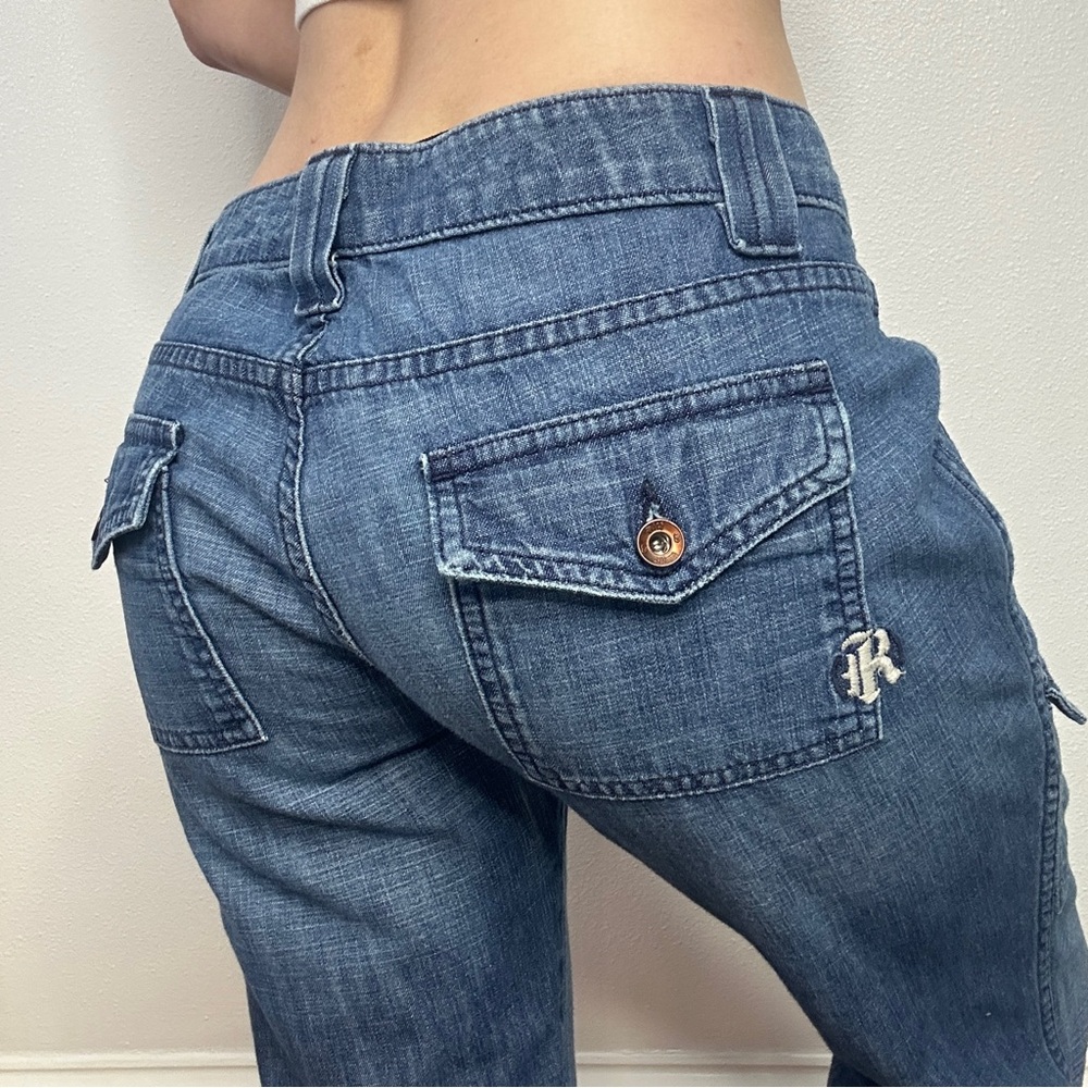 Y2k Rich & Skinny low rise, cargo bootcut jeans